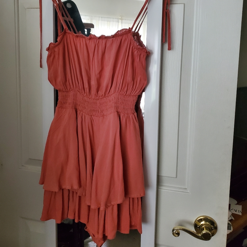 Cotton Candy Blush or clay ruffled/flutter romper